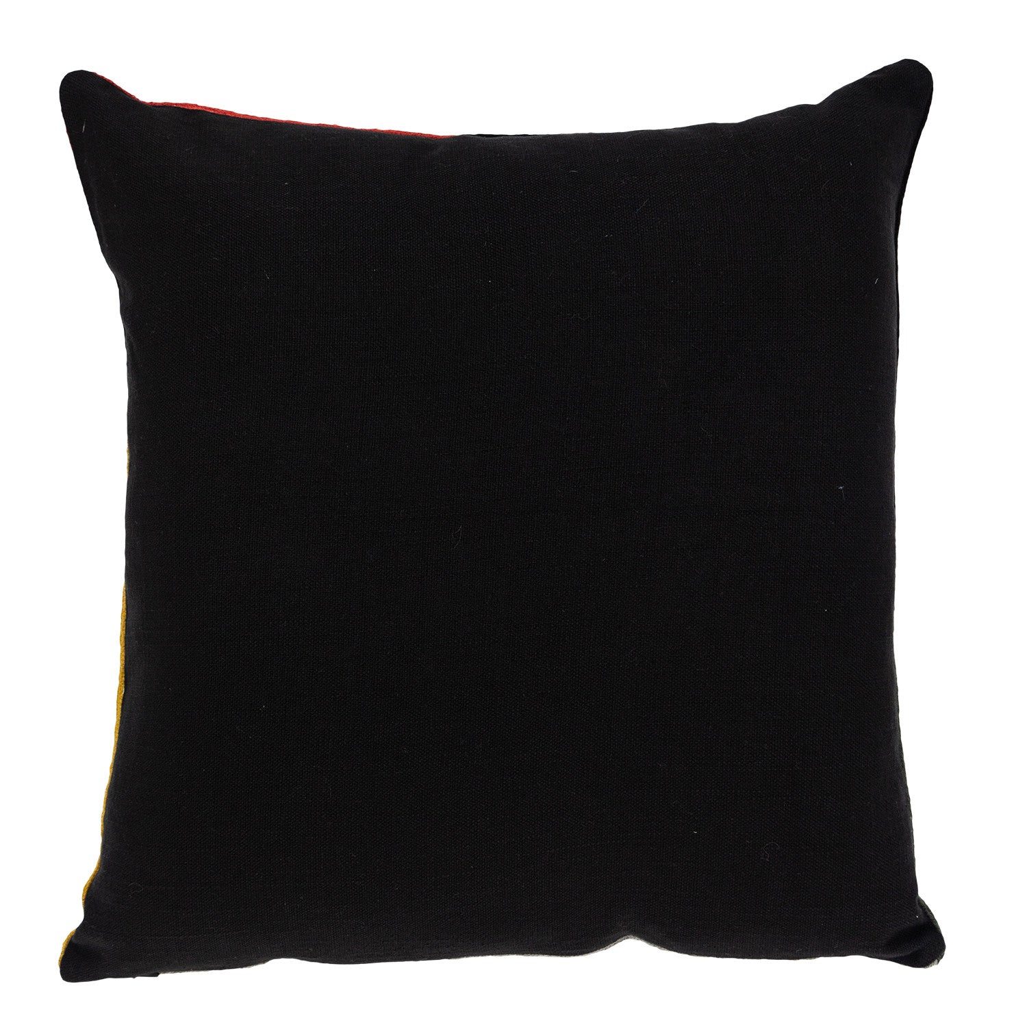 20" Mustard Yellow and Black Cotton Throw Pillow - Home & Garden