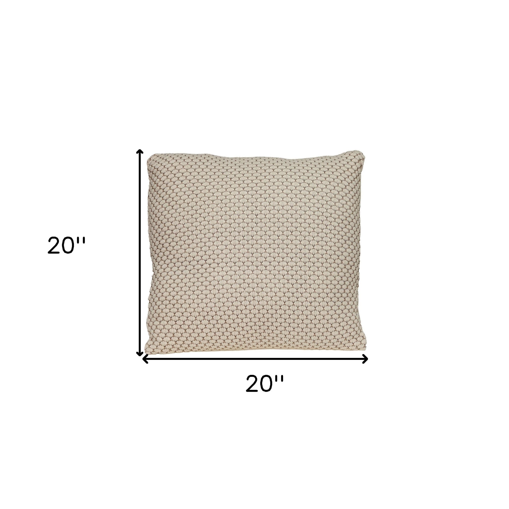 20" x 20" Beige and Pink Woven Square Accent Throw Pillow - Home & Garden
