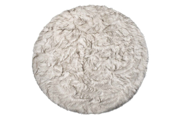 6' X 6' Ombre Chocolate Round Faux Fur Washable Non Skid Area Rug