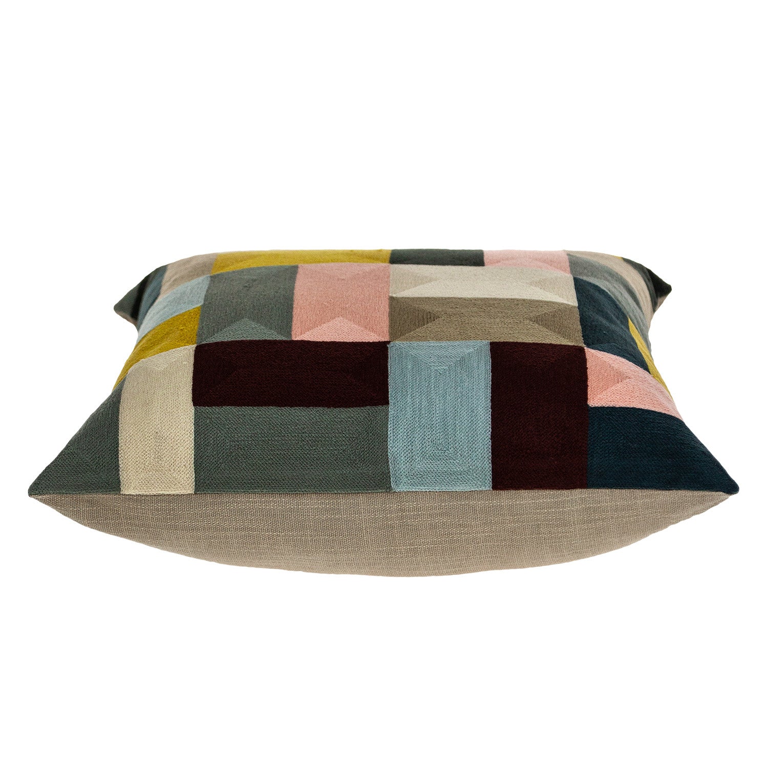 20" Mustard Yellow and Black Cotton Throw Pillow - Home & Garden