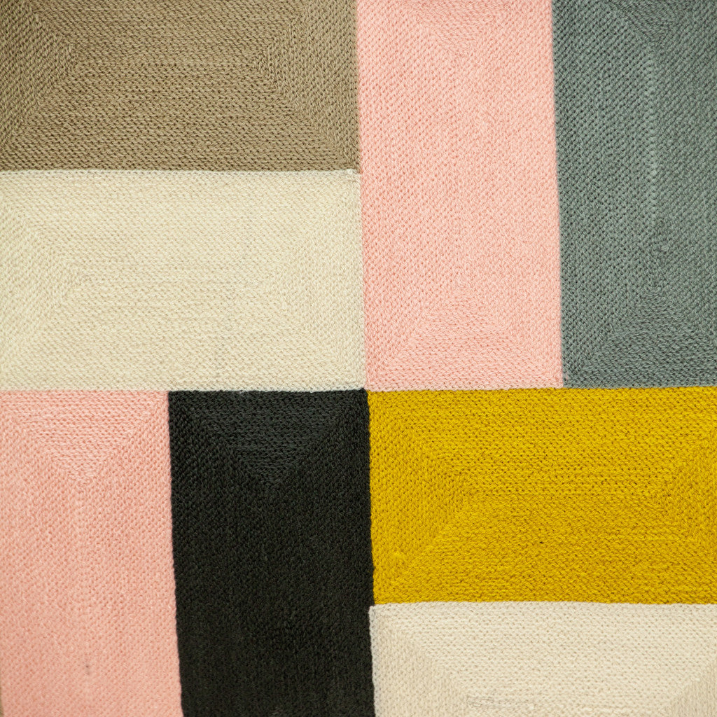 20" Mustard Yellow and Black Cotton Throw Pillow - Home & Garden