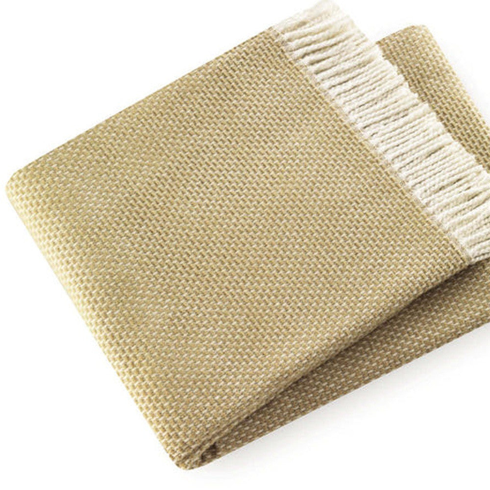 Soft Yellow Stone Links Pattern Throw Blanket - Home Decor
