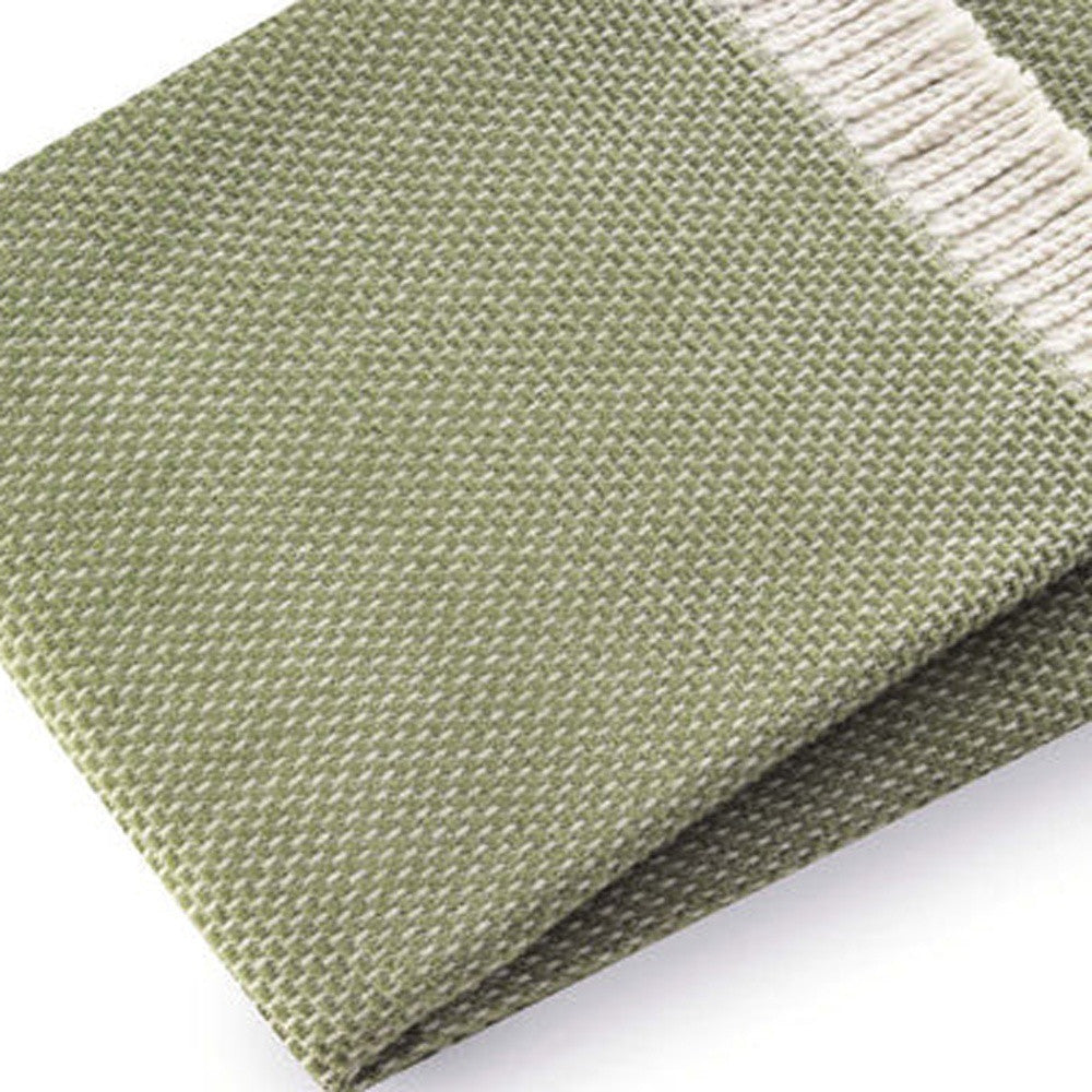 Soft Olive Green Links Pattern Throw Blanket - Home Decor