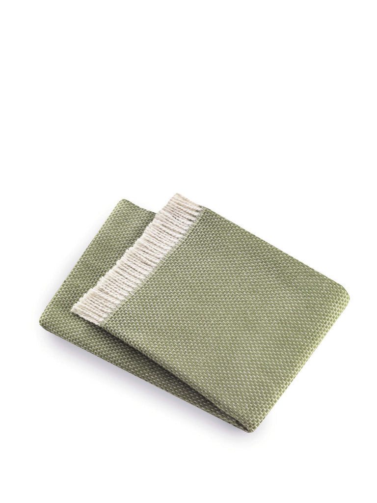 Soft Olive Green Links Pattern Throw Blanket - Home Decor