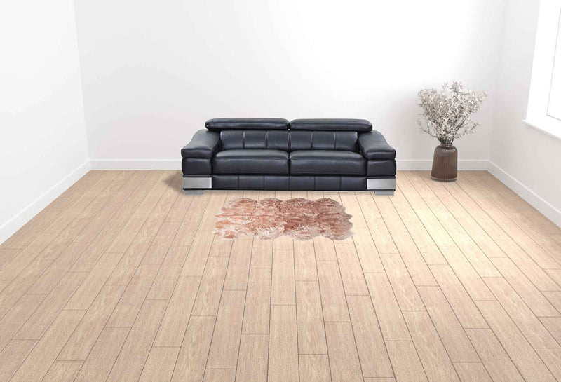 6' X 6' Pink Wool Sheepskin Handmade Area Rug