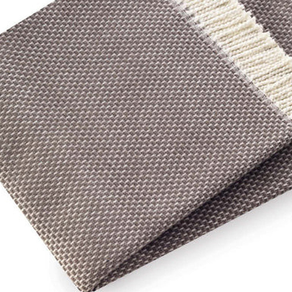 Soft Taupe Links Pattern Throw Blanket - Home Decor