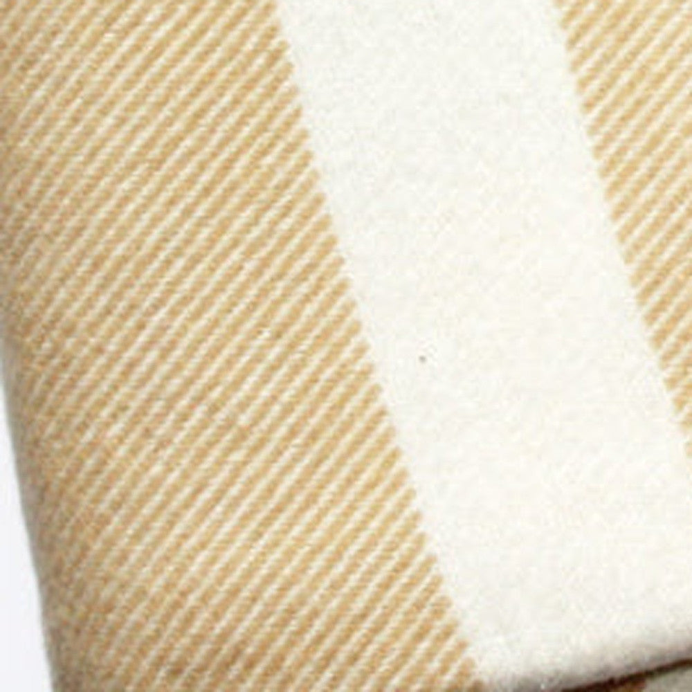 Plush Multi Beige Plaid Throw Blanket with Tassels - Home Decor