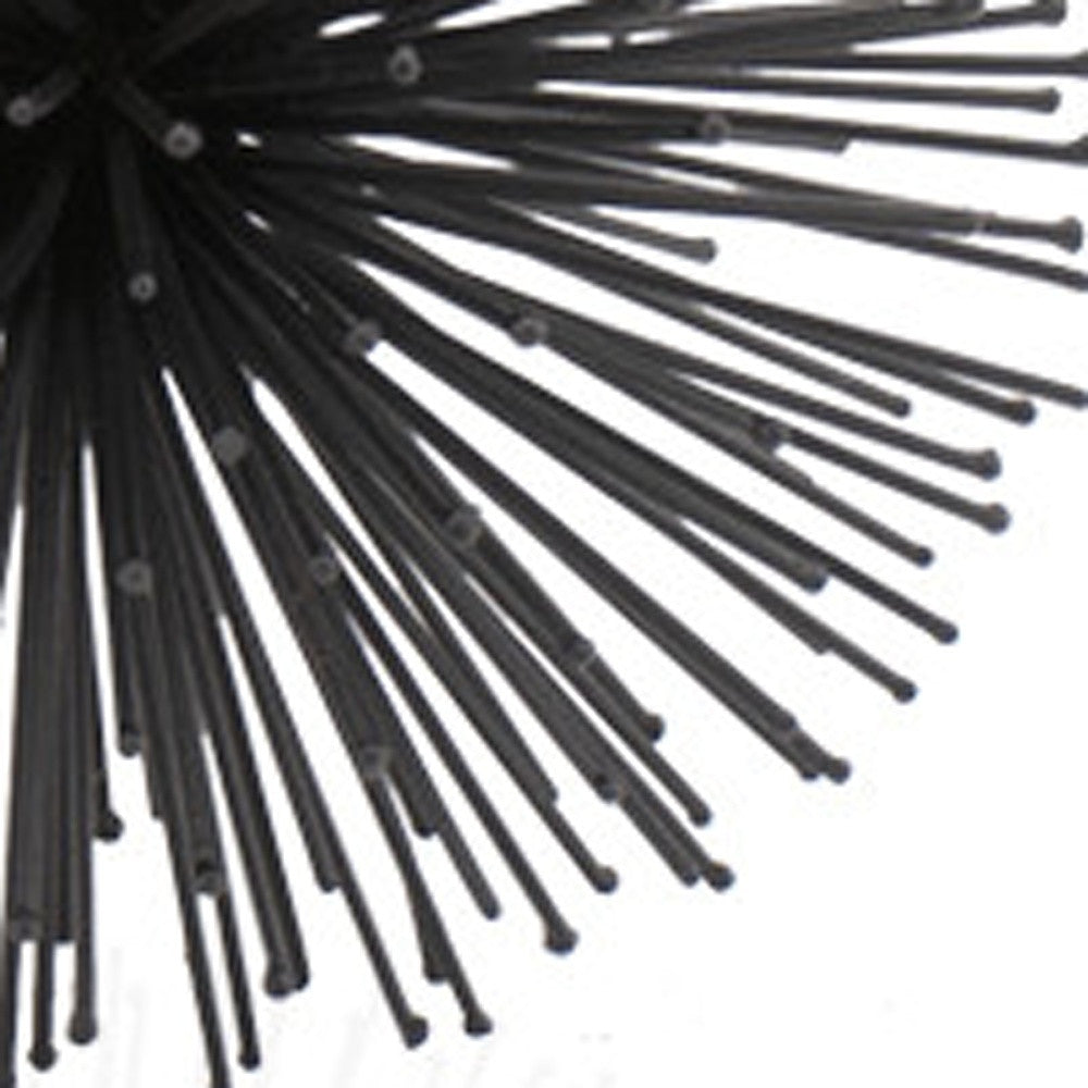 6" Black Iron Decorative Orb Tabletop Sculpture - Home Decor