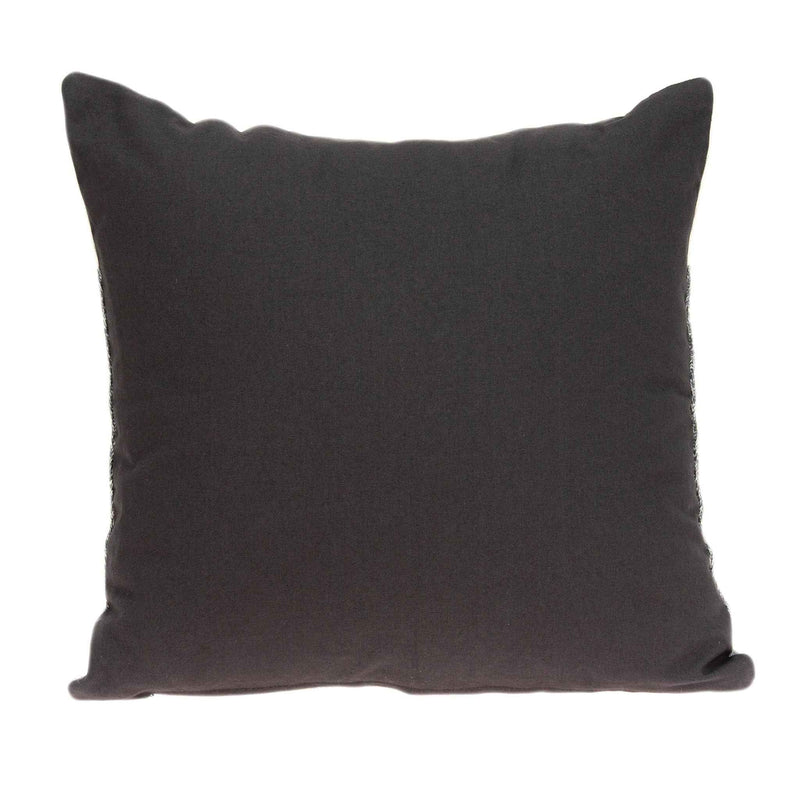 20" X 20" Gray 100% Cotton Zippered Pillow