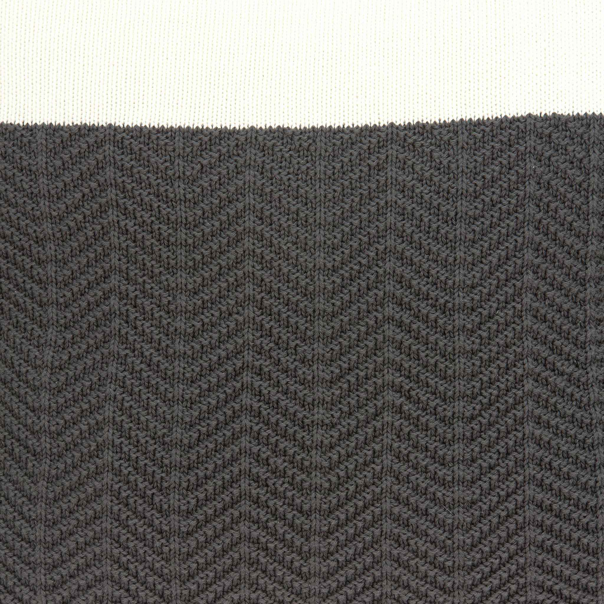 20" X 20" Gray 100% Cotton Zippered Pillow