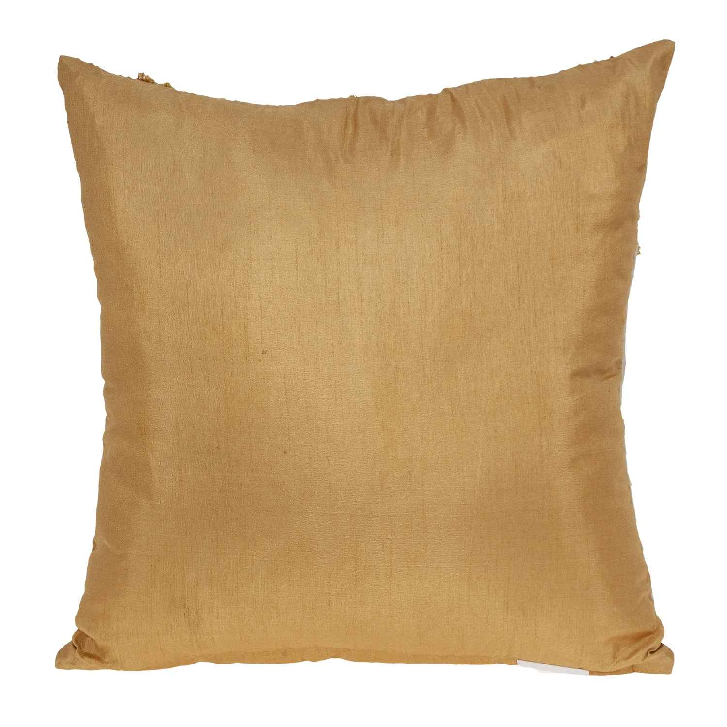 18 X 18 Beige Zippered 100% Cotton Throw Pillow