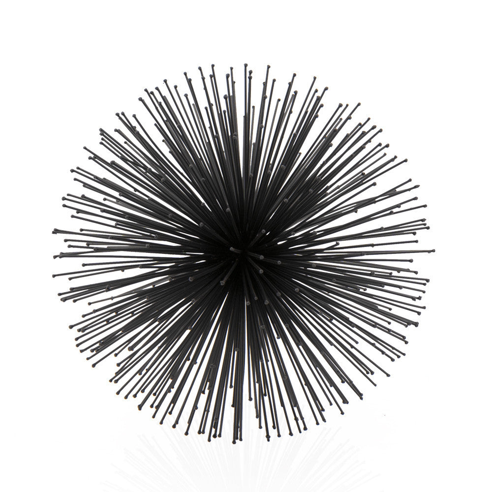 10" Black Iron Decorative Orb Tabletop Sculpture - Home Decor