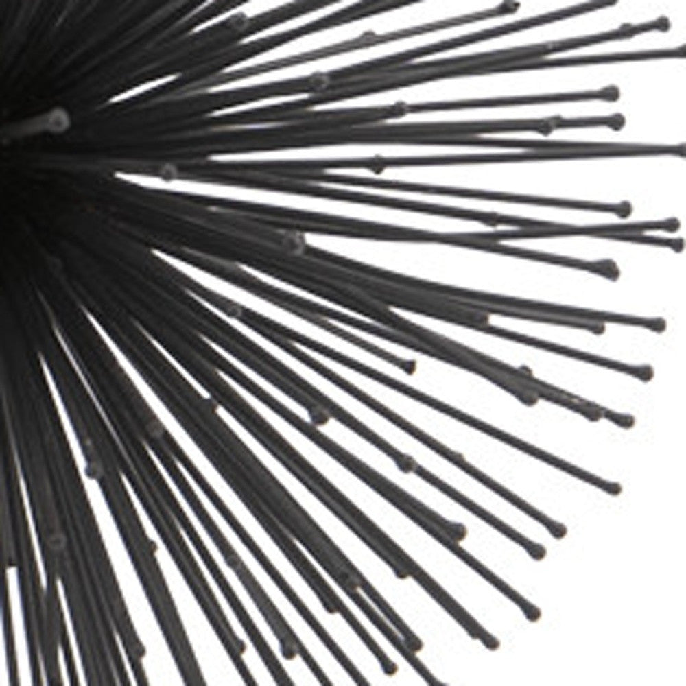 8" Black Iron Decorative Orb Tabletop Sculpture - Home Decor