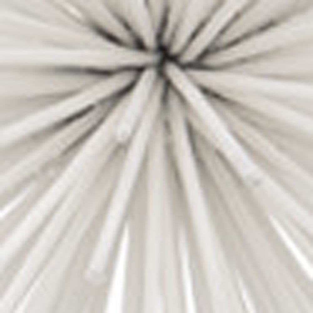 6" White Metal Spiky Sphere - Home Decor