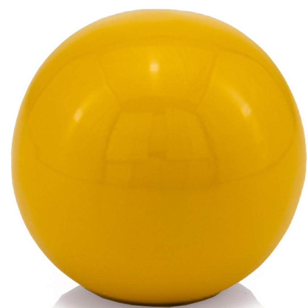 4" Yellow Aluminum Decorative Orb Tabletop Sculpture - Home Decor