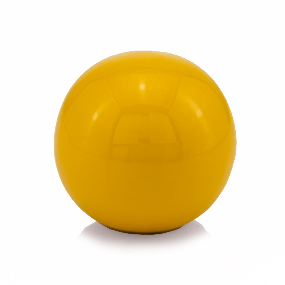 4" Yellow Aluminum Decorative Orb Tabletop Sculpture - Home Decor