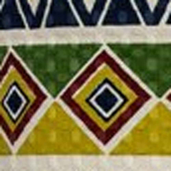 20 X 20 Green And Black Zippered 100% Cotton Throw Pillow