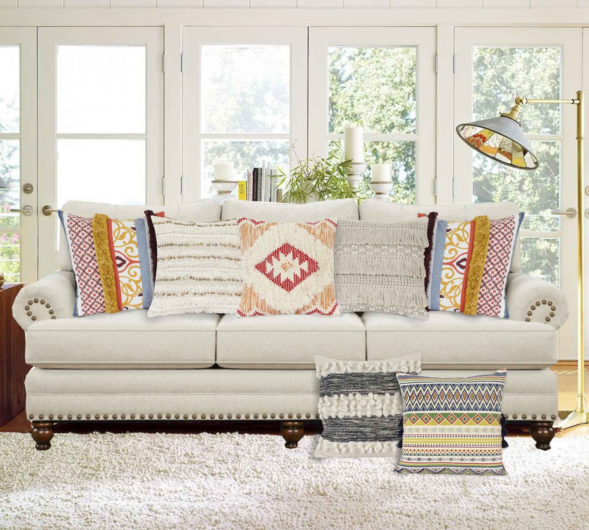 JuNO Multicolor Throw Pillow