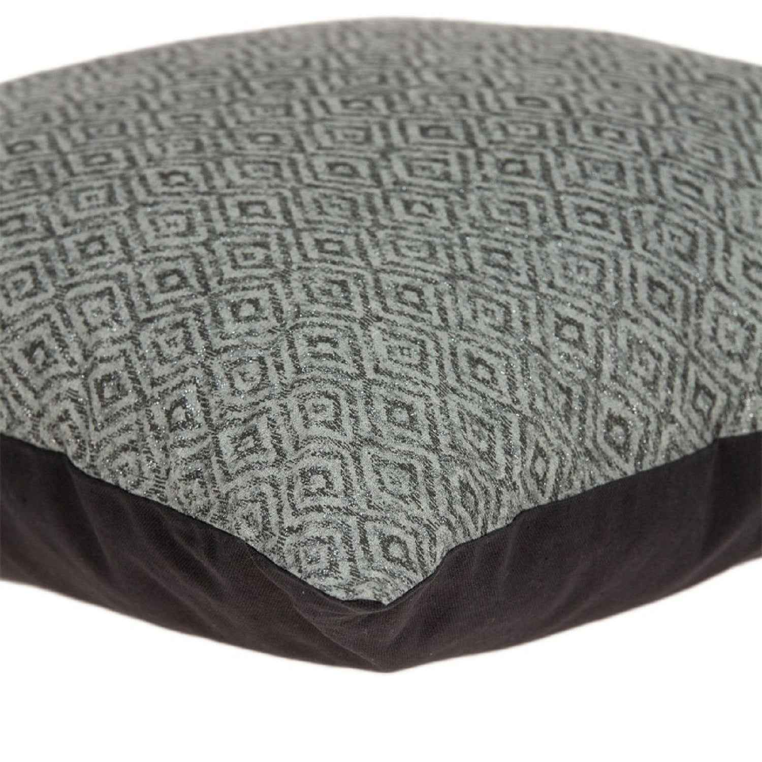 20 X 20 Gray Zippered Cotton Blend Throw Pillow