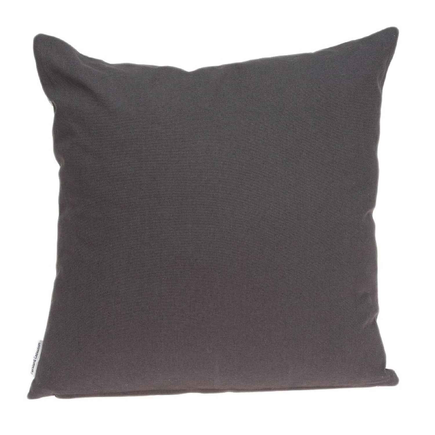 20 X 20 Gray Zippered Cotton Blend Throw Pillow