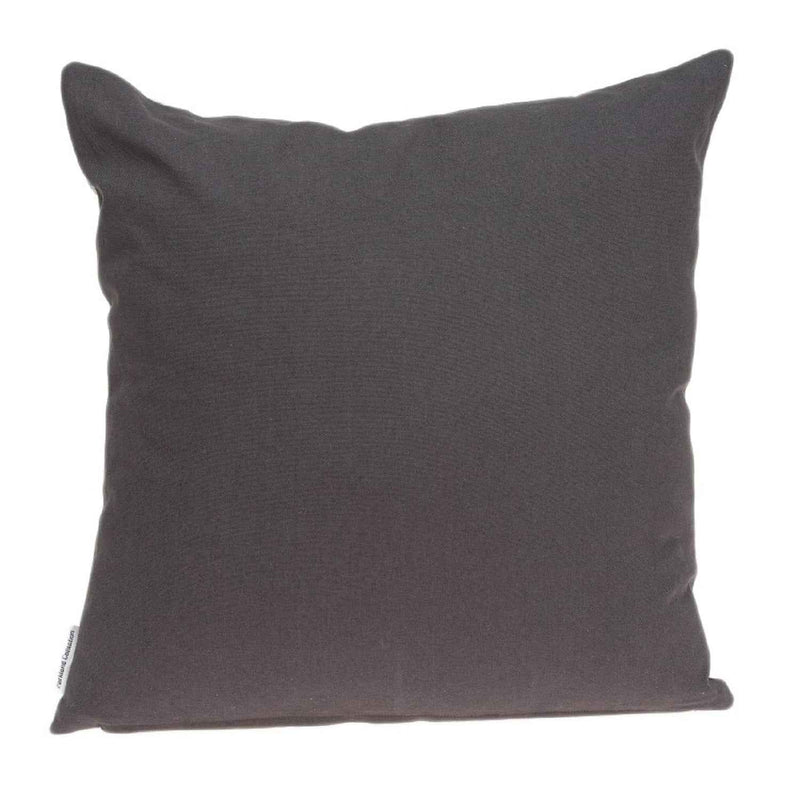 20 X 20 Gray Zippered Cotton Blend Throw Pillow