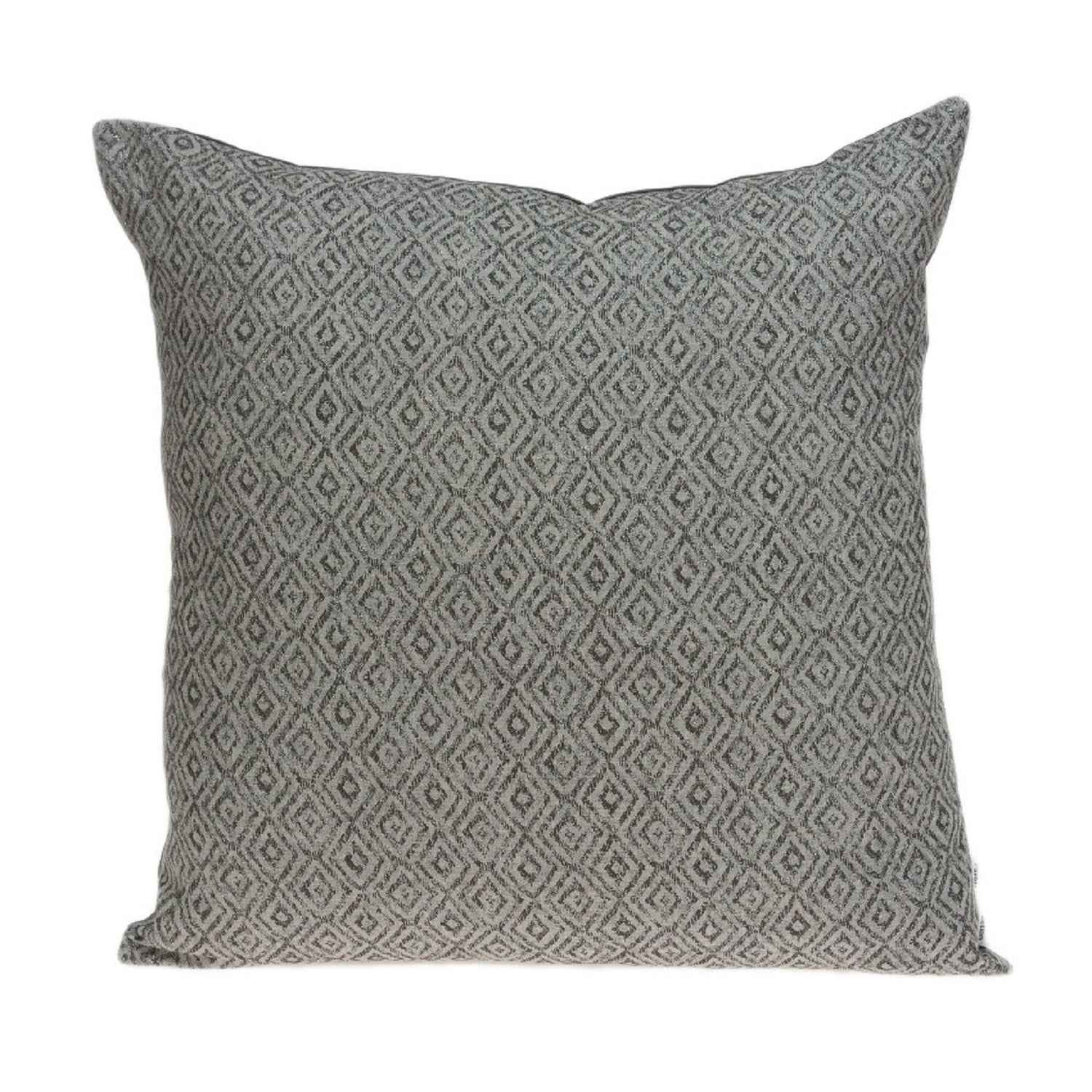 20 X 20 Gray Zippered Cotton Blend Throw Pillow
