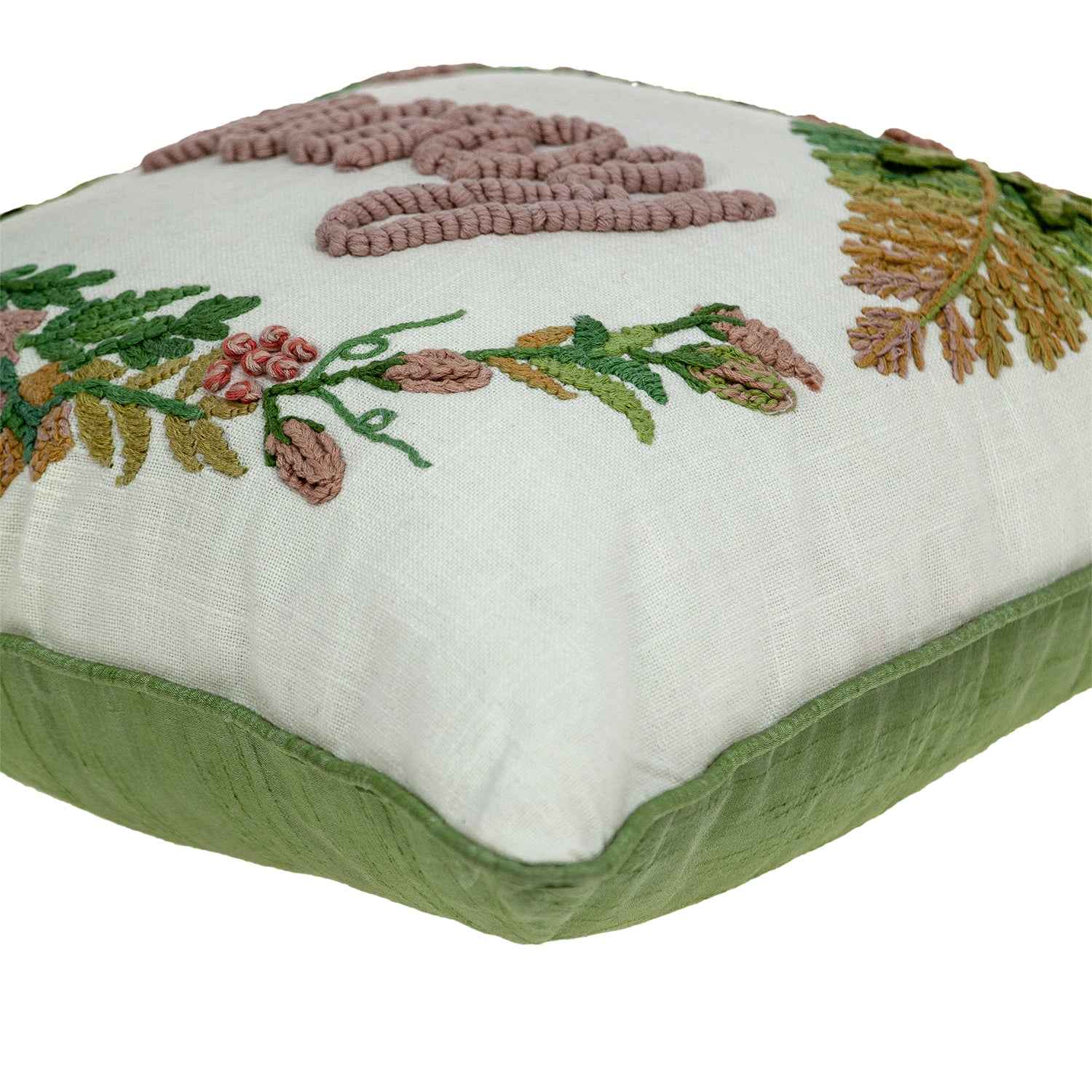 18 X 18 Beige Zippered 100% Cotton Throw Pillow