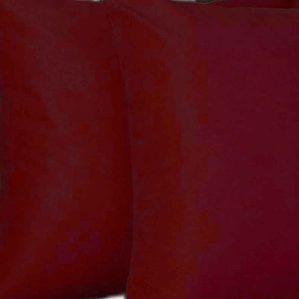 Set Of Two 22" X 22" Claret Red Polyester Zippered Pillow Cover