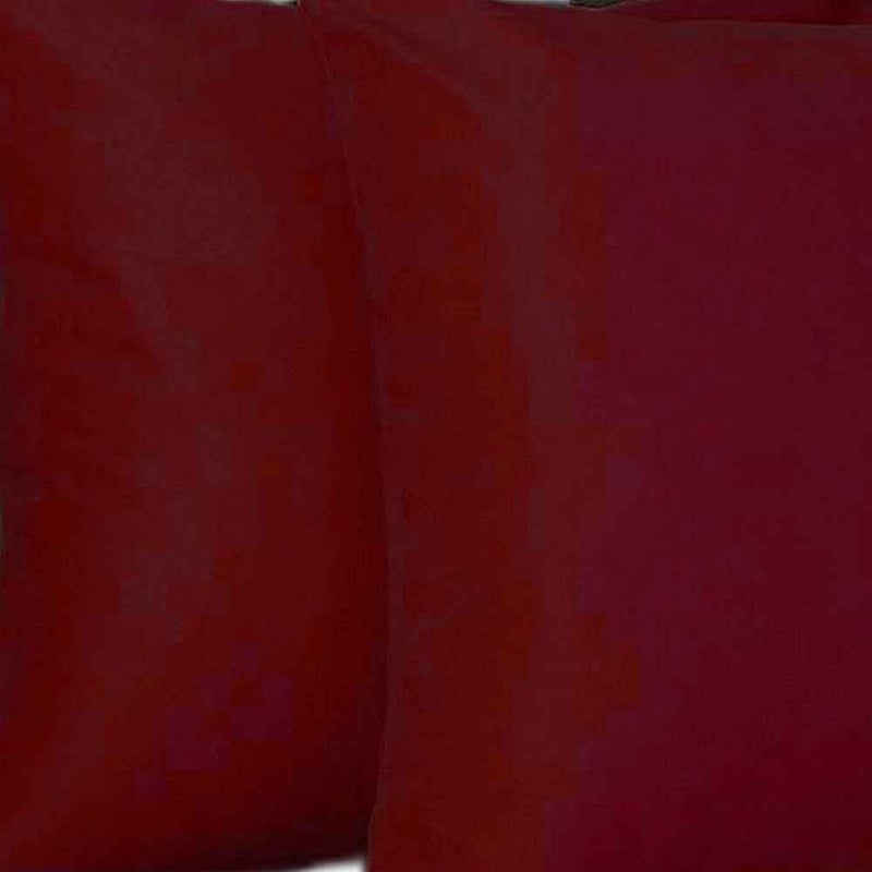 Set Of Two 22" X 22" Claret Red Polyester Zippered Pillow Cover