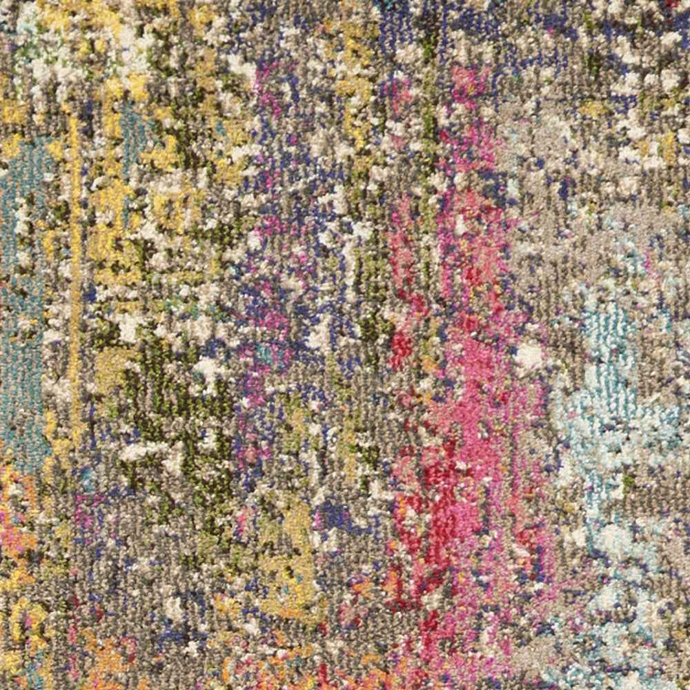 2' X 6' Sunset Abstract Power Loom Non Skid Area Rug