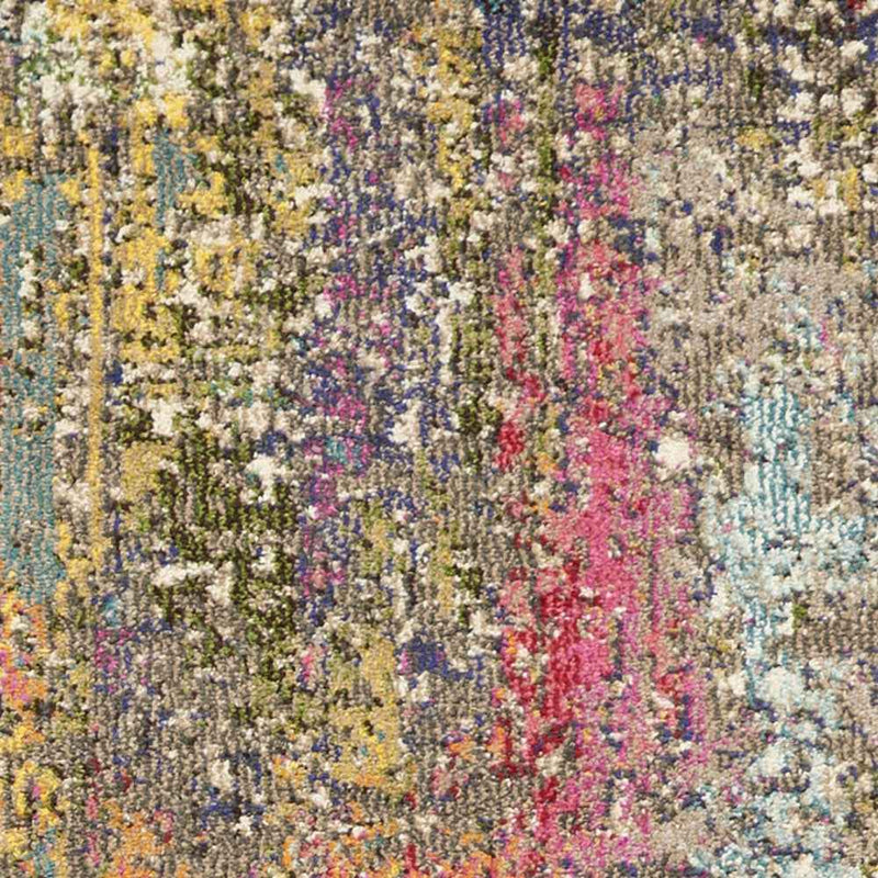 2' X 6' Sunset Abstract Power Loom Non Skid Area Rug