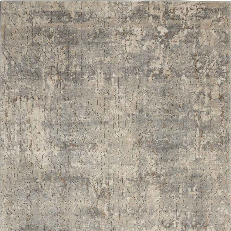 4' X 6' Beige And Grey Abstract Power Loom Non Skid Area Rug