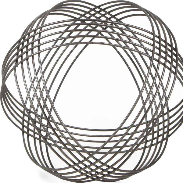 8.5" Gray Metal Decorative Orb