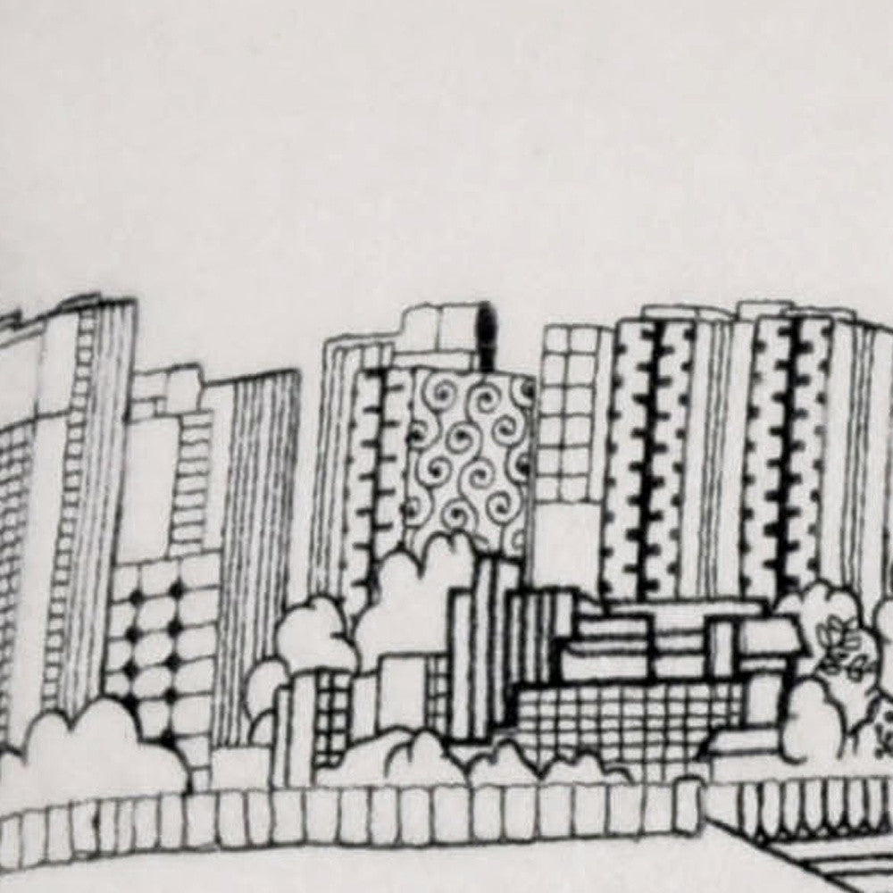 35" White Madison Daylight Skyline Lumbar Decorative Pillow Default Title