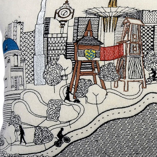 14" X 25" Cream Wool Zippered Pillow Default Title