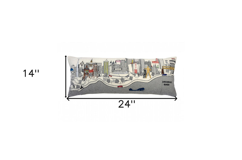 14" X 25" Cream Wool Zippered Pillow