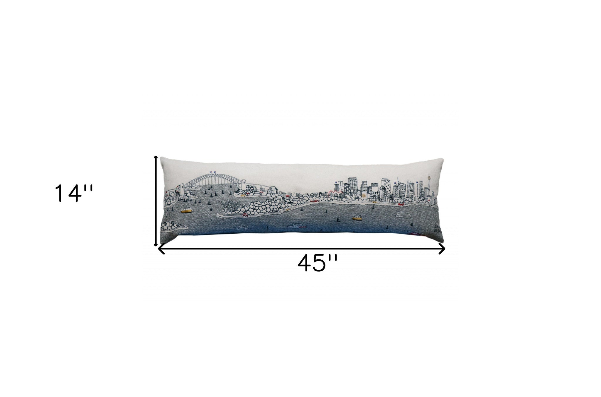 14" X 46" Cream Wool Zippered Pillow Default Title