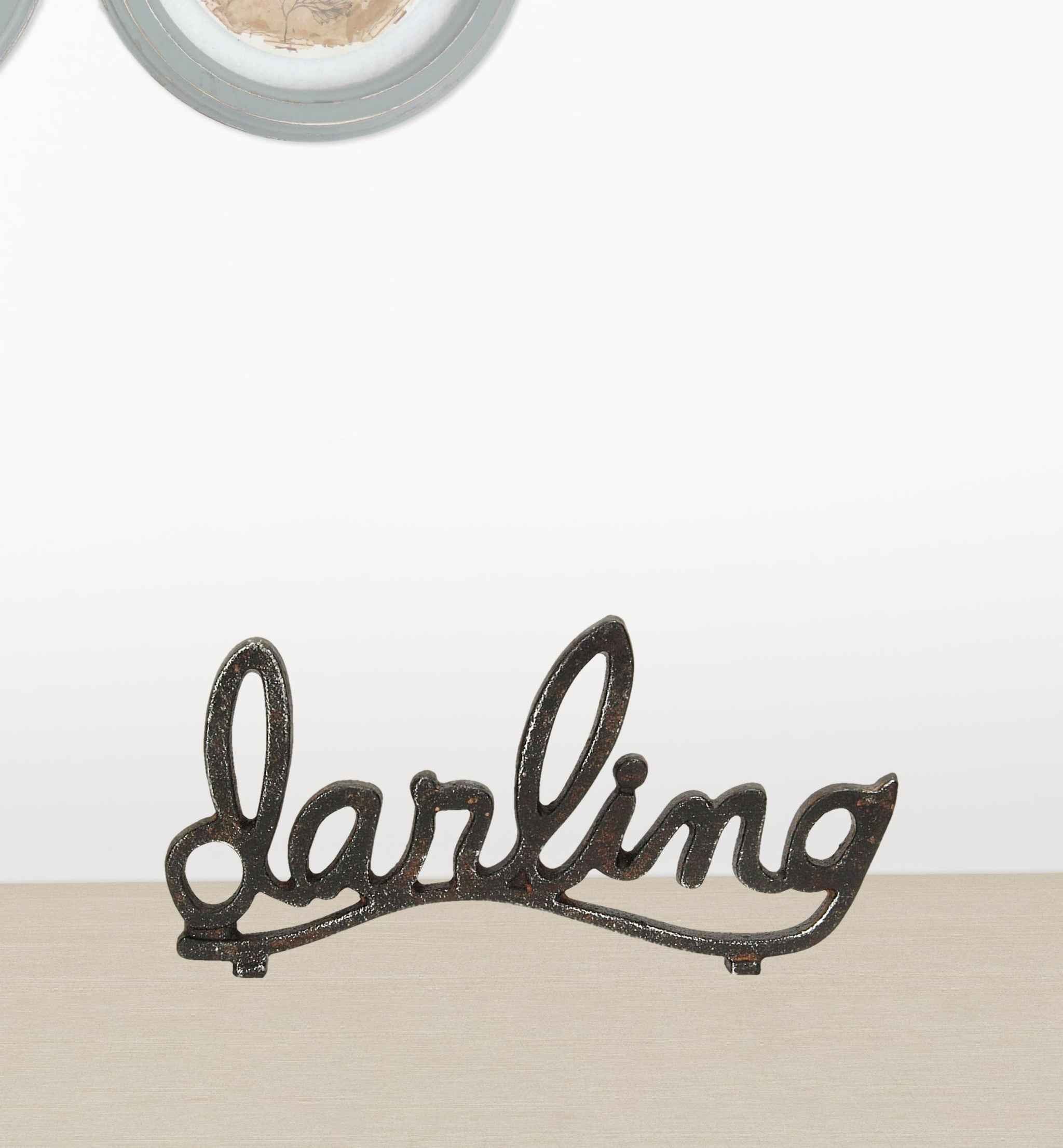 5" Black Cast Iron Hand Painted Darling Tabletop Sculpture