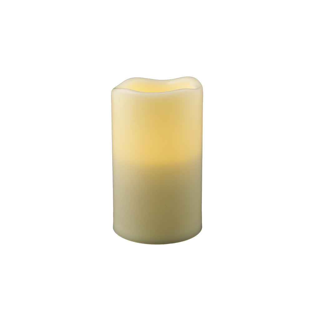 5" Ivory Flameless Indoor Outdoor Pillar Candle - Home & Garden