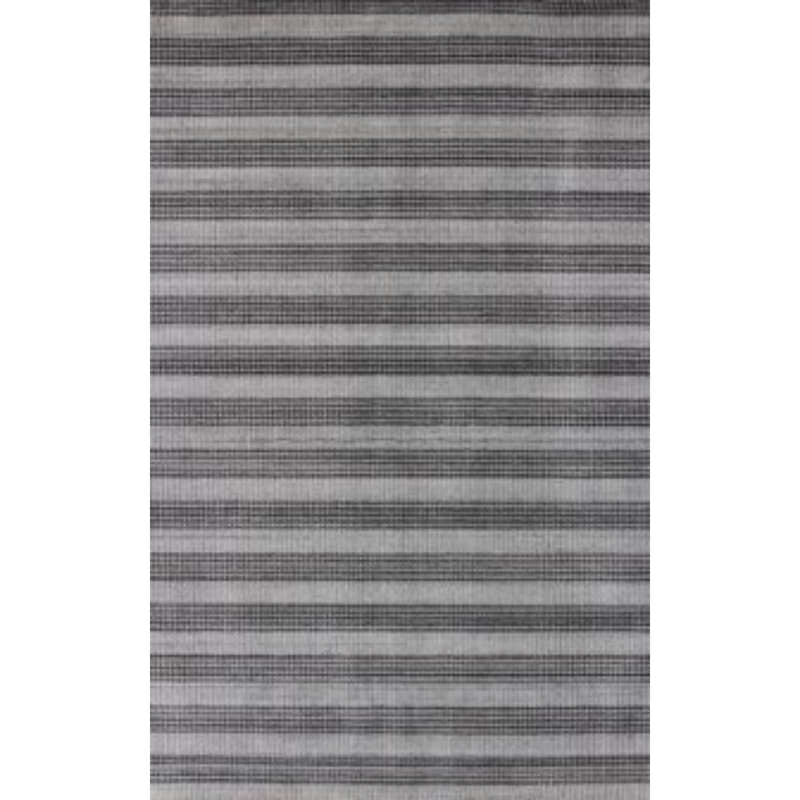 8' X 10' Black And Dark Grey Hand Loomed Area Rug