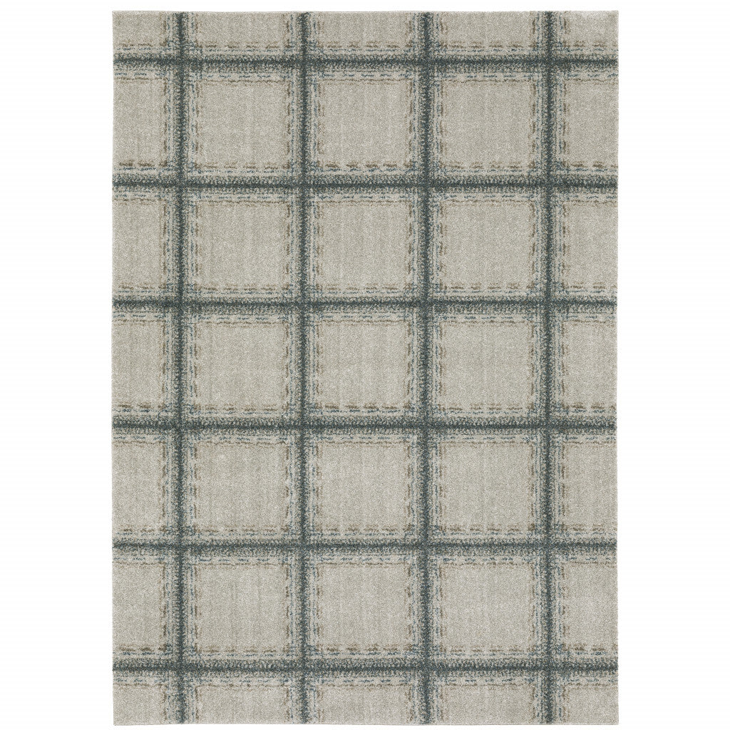 7' X 10' Gray Geometric Power Loom Area Rug - Home & Garden