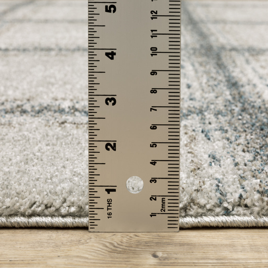 7' X 10' Gray Geometric Power Loom Area Rug - Home & Garden