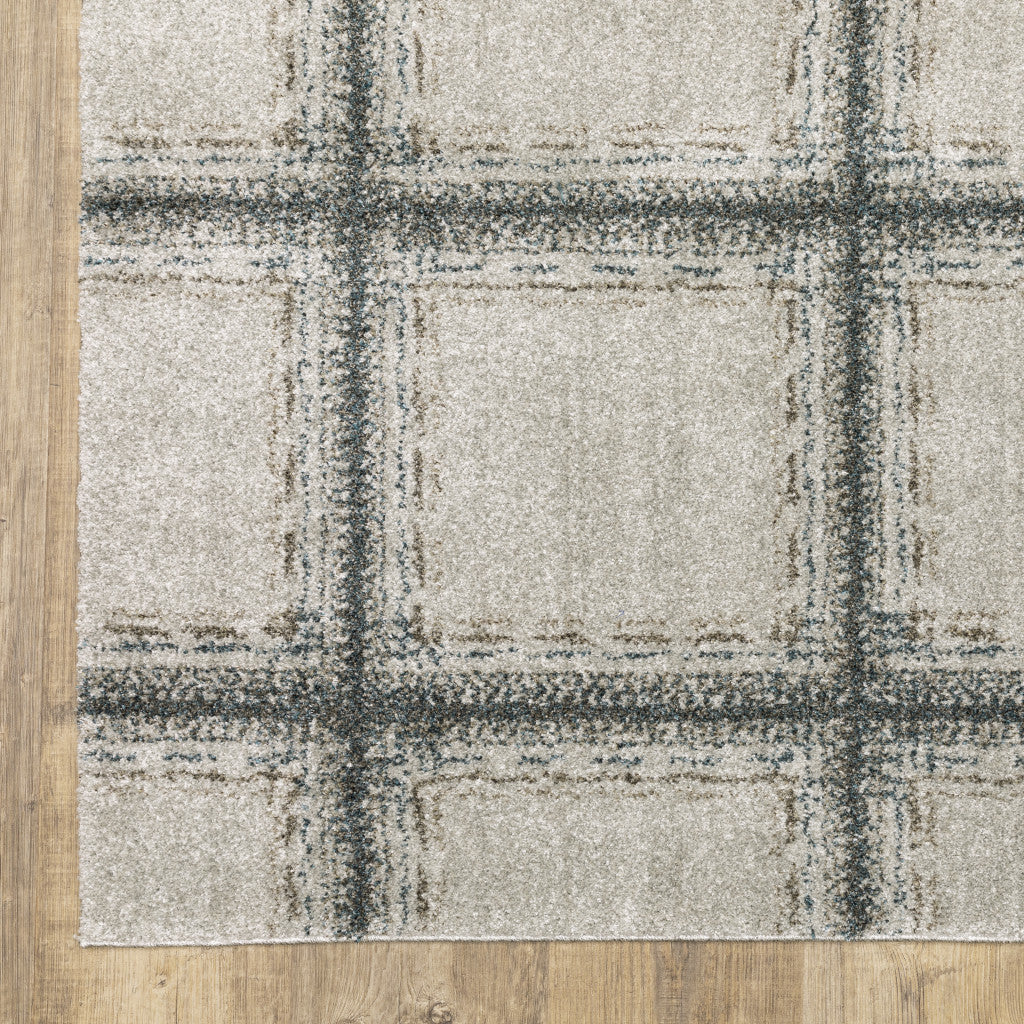 7' X 10' Gray Geometric Power Loom Area Rug - Home & Garden