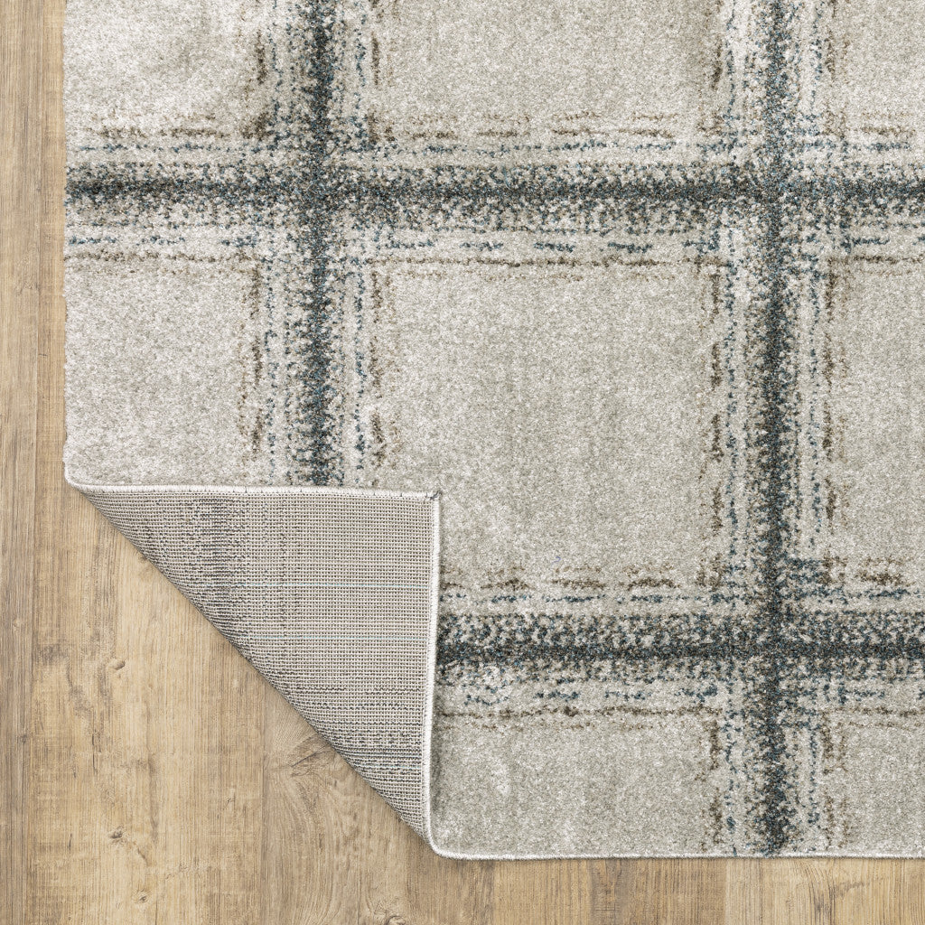 7' X 10' Gray Geometric Power Loom Area Rug - Home & Garden
