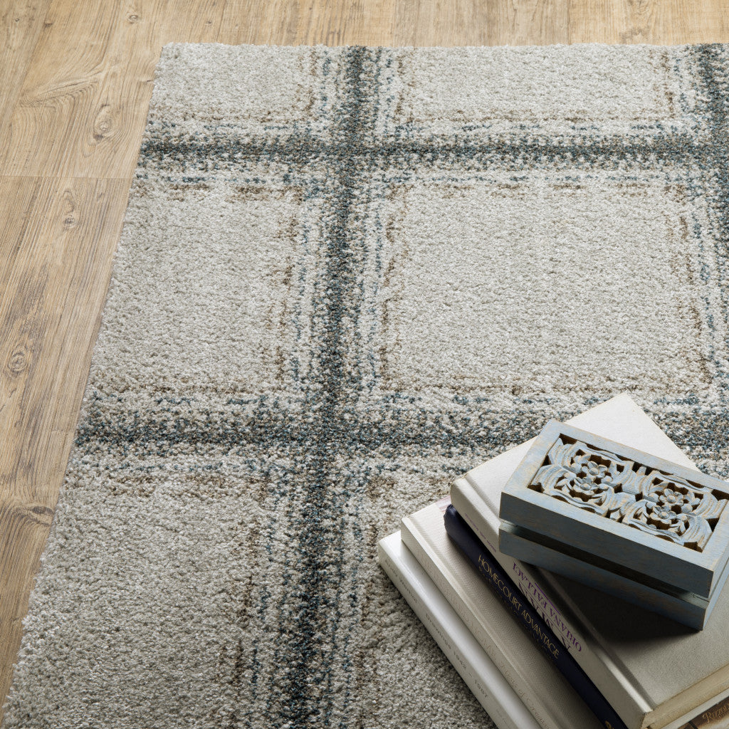 7' X 10' Gray Geometric Power Loom Area Rug - Home & Garden