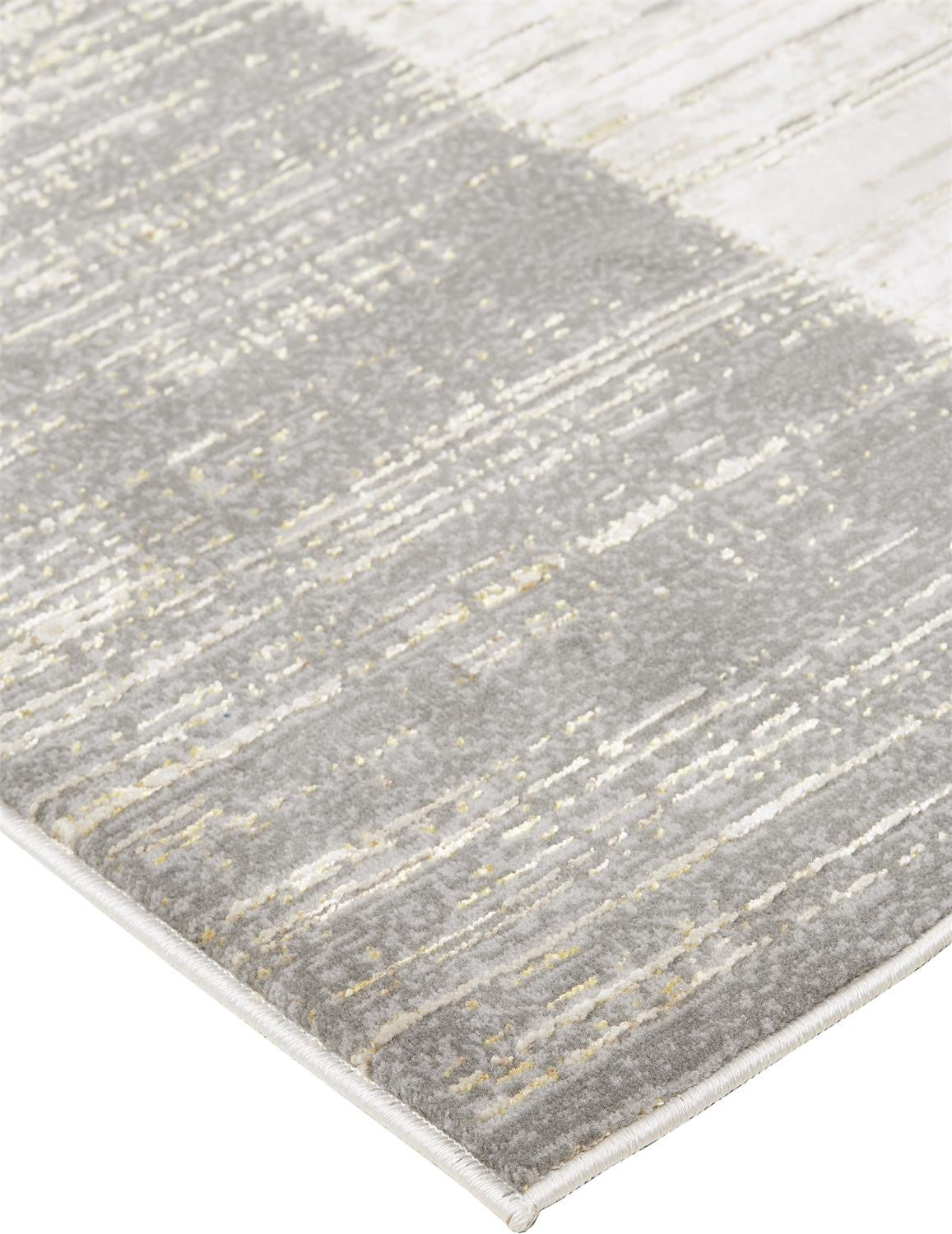 10' X 13' Gray And Ivory Abstract Stain Resistant Area Rug - Home & Garden