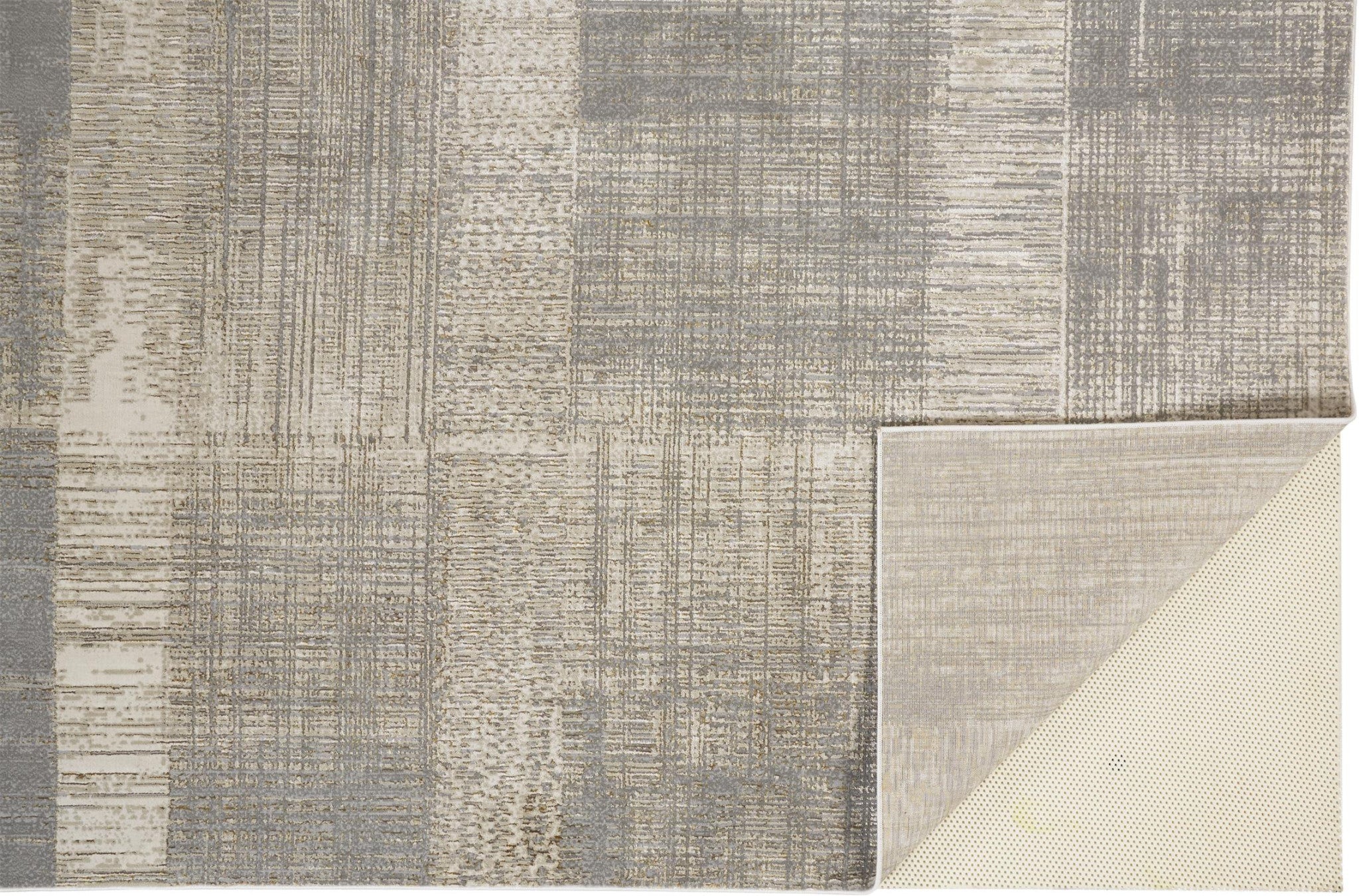 10' X 13' Gray And Ivory Abstract Stain Resistant Area Rug - Home & Garden
