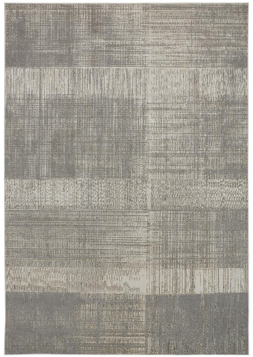 10' X 13' Gray And Ivory Abstract Stain Resistant Area Rug - Home & Garden