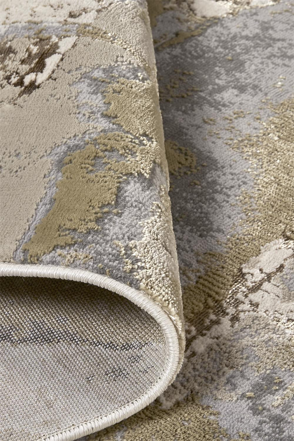 12' X 15' Ivory Brown And Gray Abstract Area Rug - Home & Garden