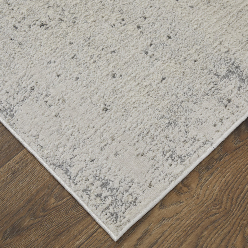 8' X 10' Gray and Ivory Abstract Power Loom Non Skid Area Rug - GreatEagleInc